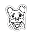Custom Dog Head Sticker