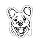 Custom Dog Head Sticker