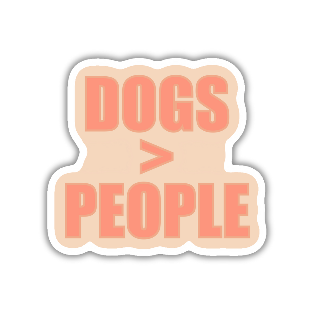 Dogs > People Sticker