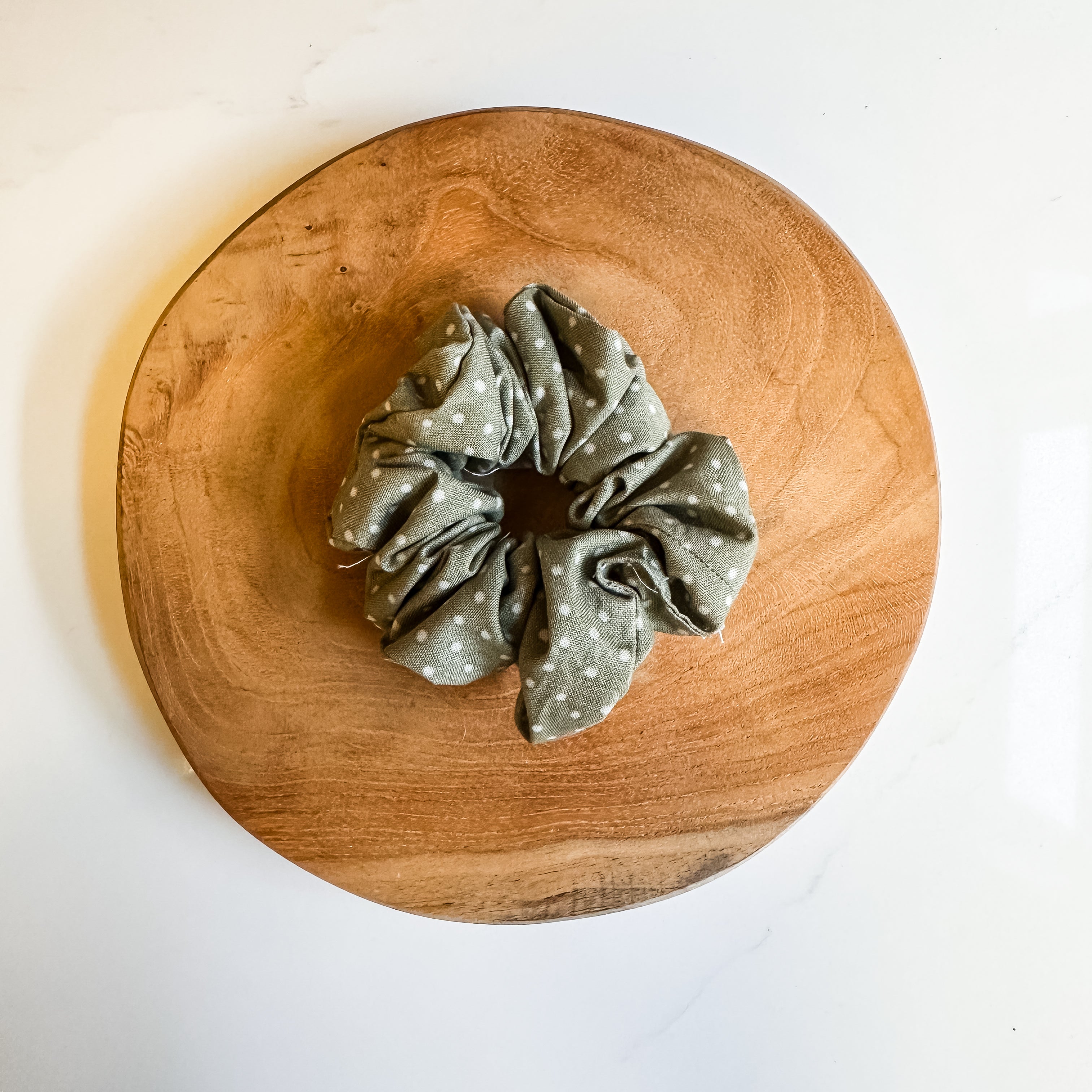 Polka Dot Meadow Scrunchie