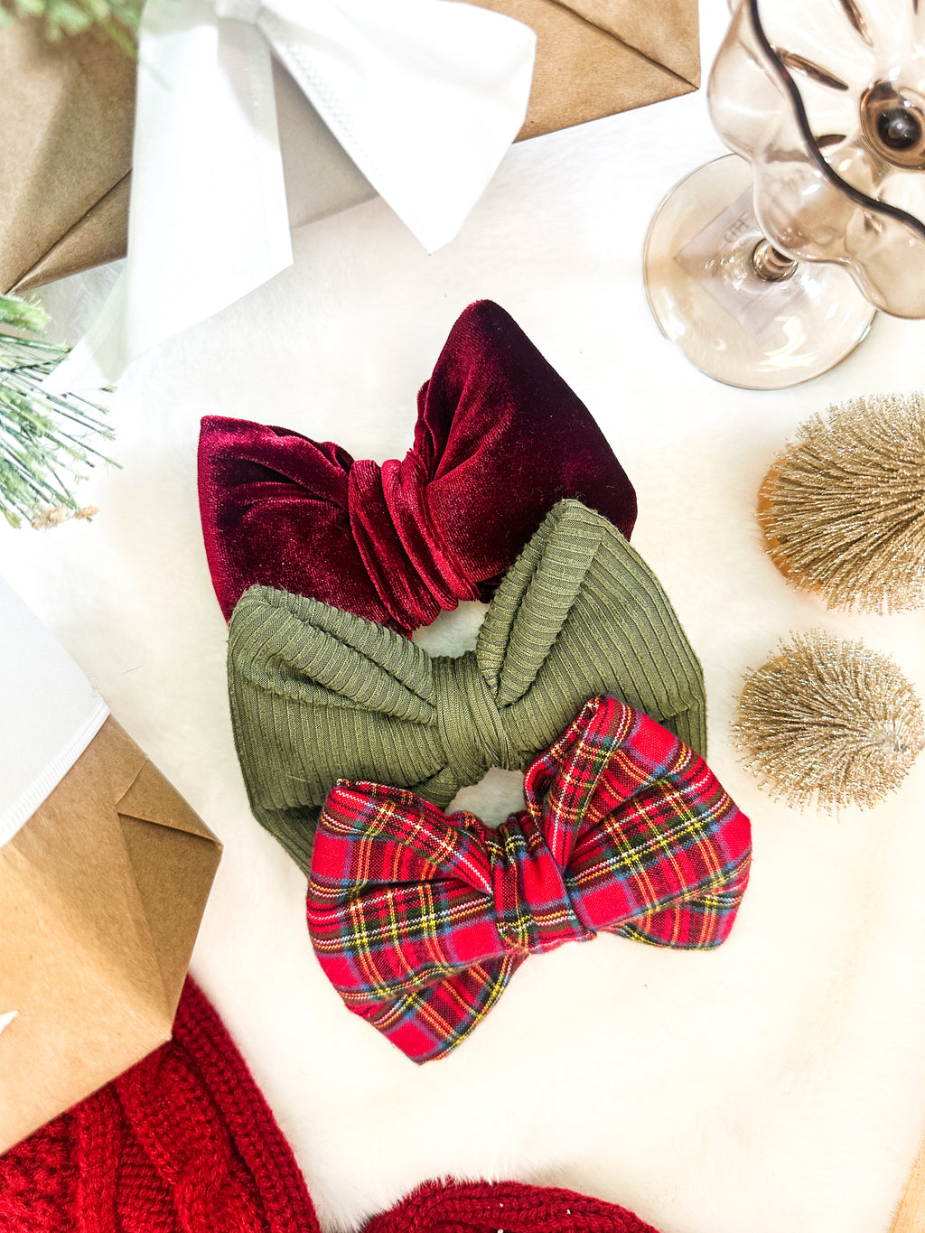 Ribbed Sage Over The Collar Bow