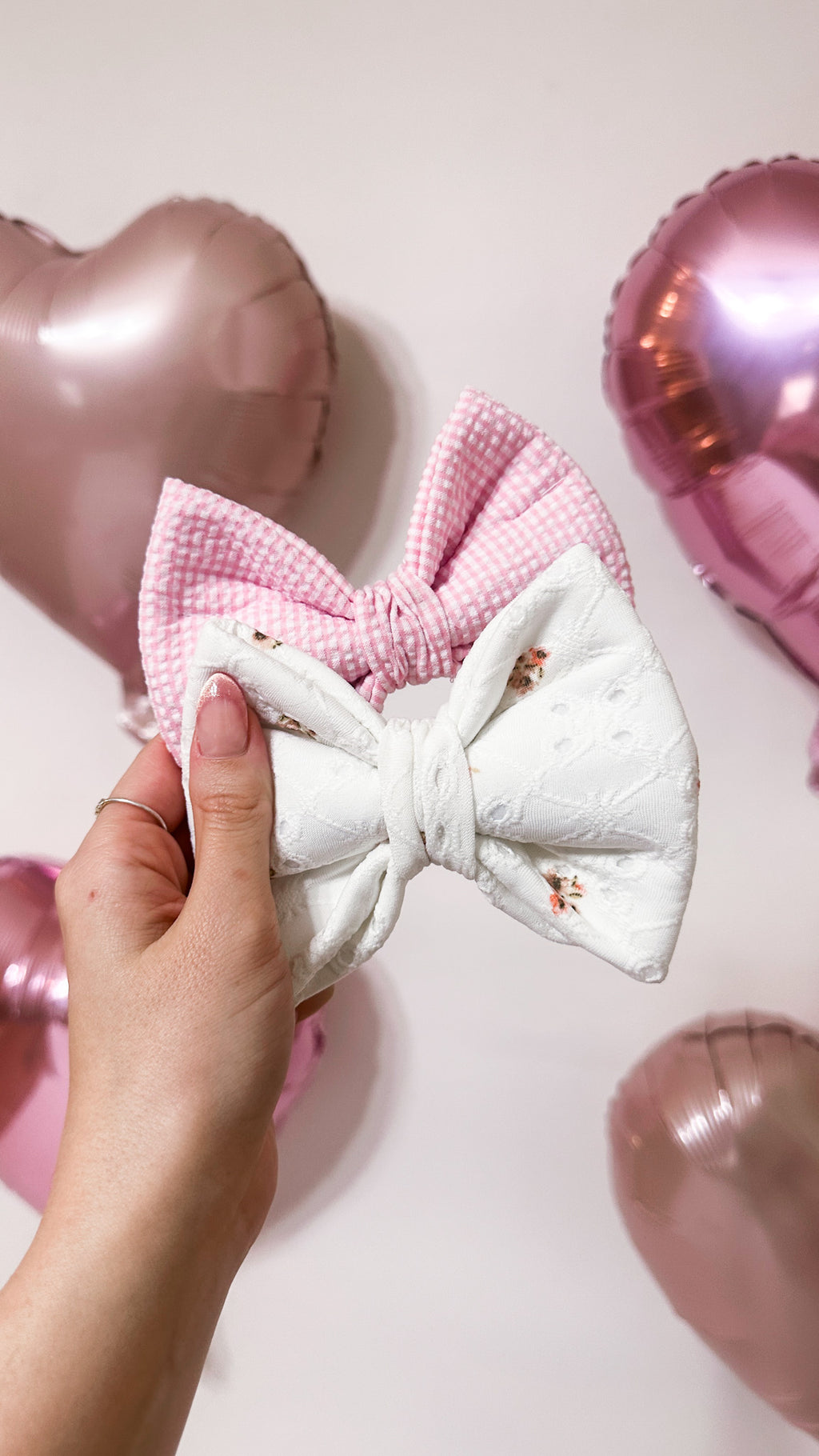 Peony Gingham Plush Bow