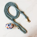 Cotton Rope Dog Leash - Denim
