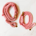 Cotton Rope Dog Leash - Peony