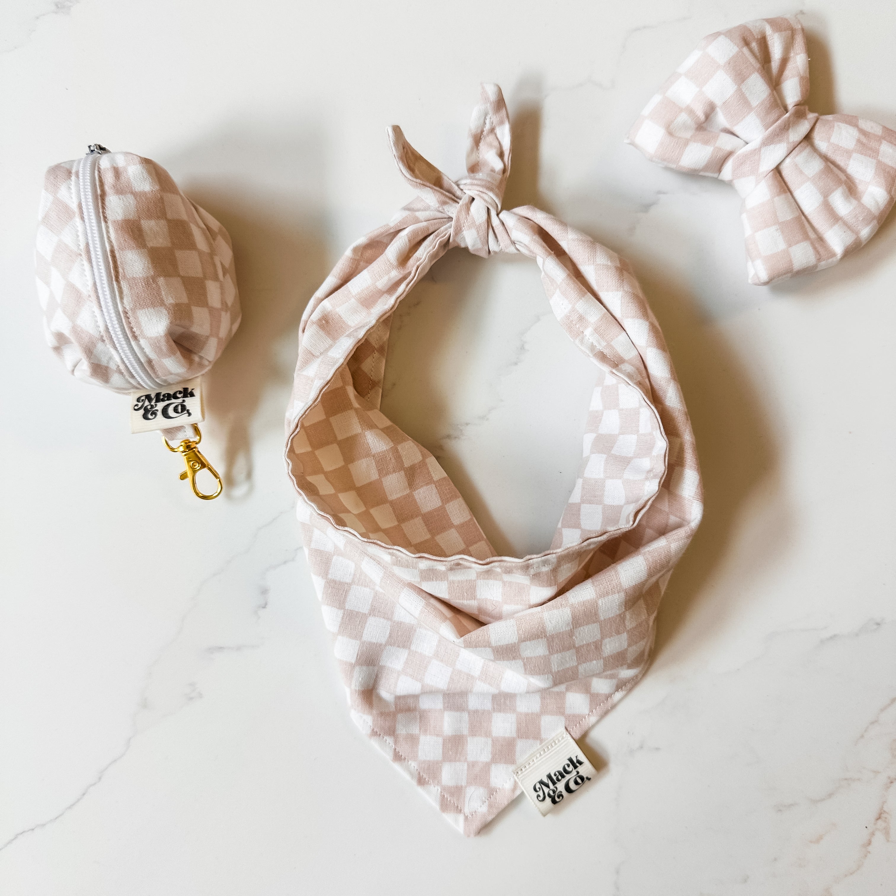 Pink Lemonade Checkered Plush Bow