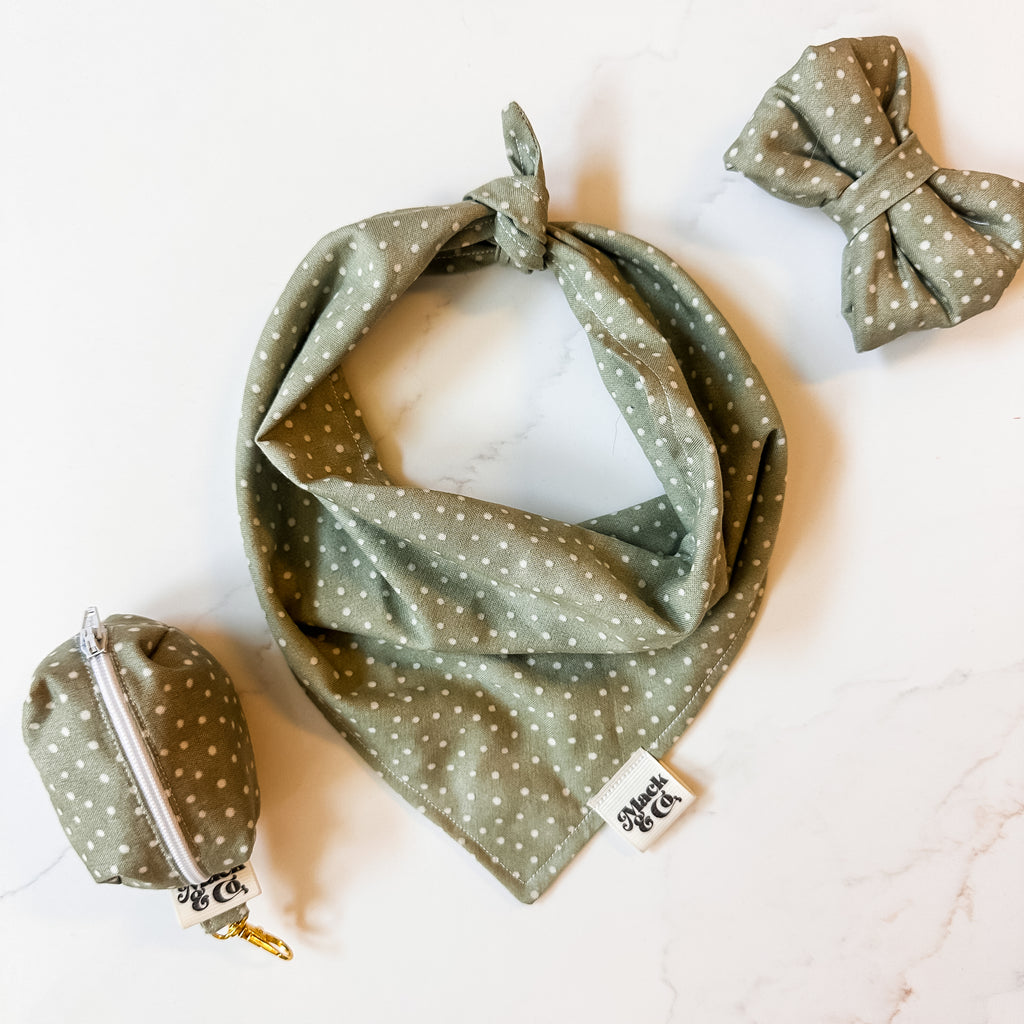 Polka Dot Meadow Plush Bow