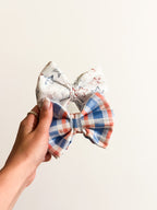 Patriotic Plaid Plush Bow