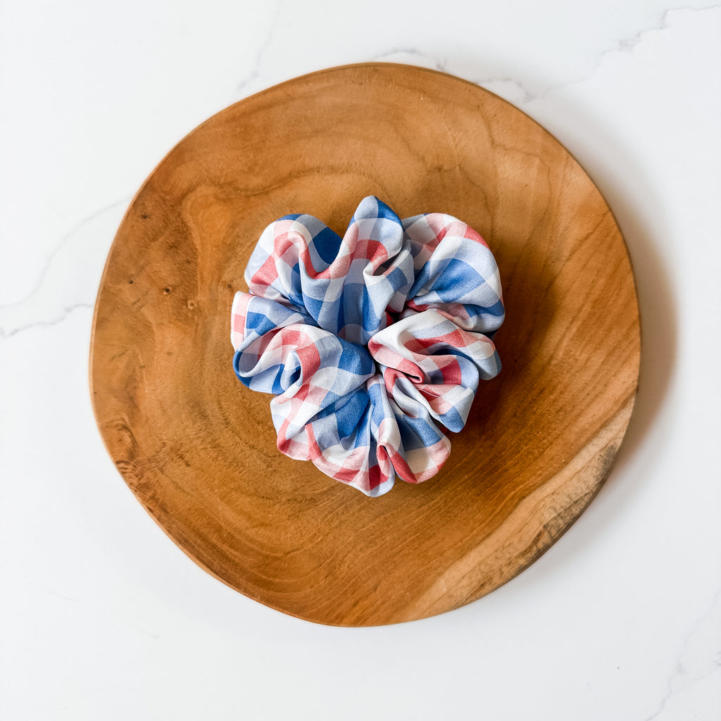 Patriotic Plaid Scrunchie