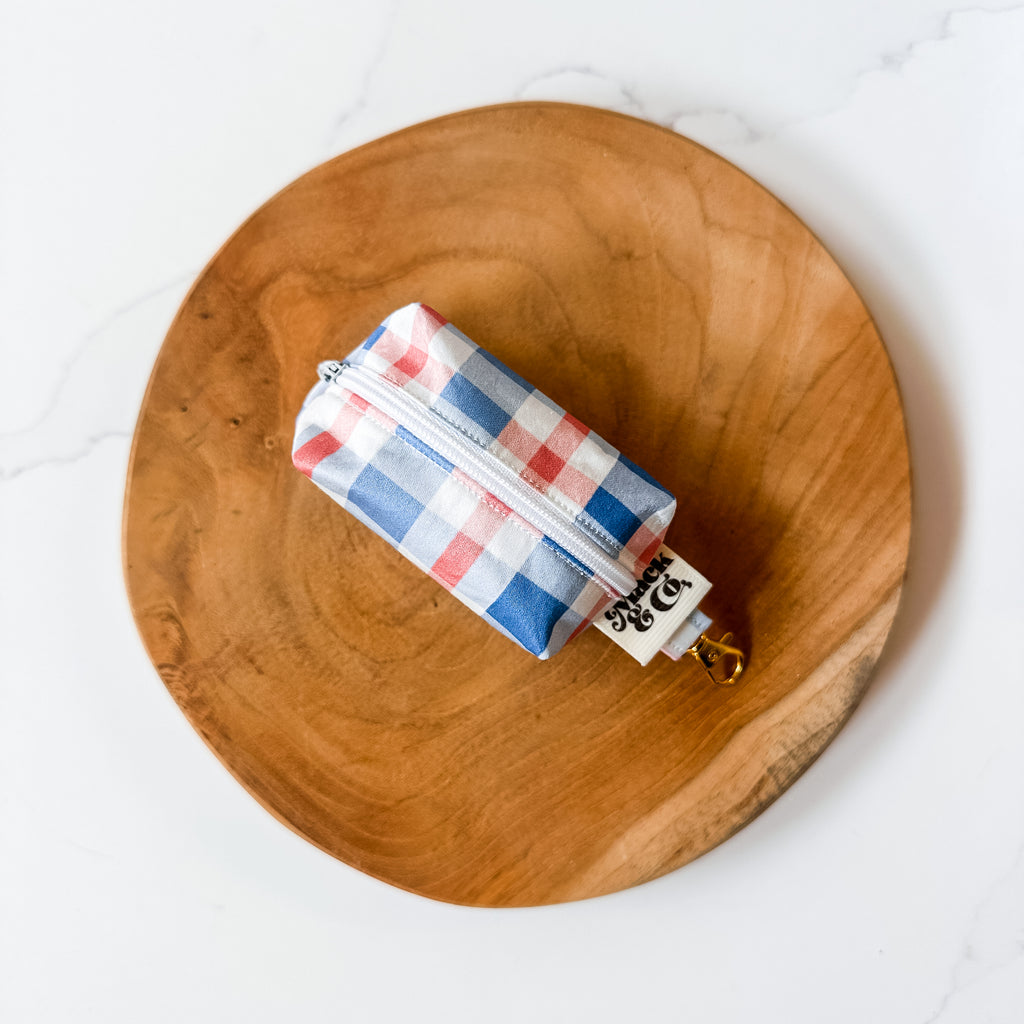 Patriotic Plaid Waste Bag Holder