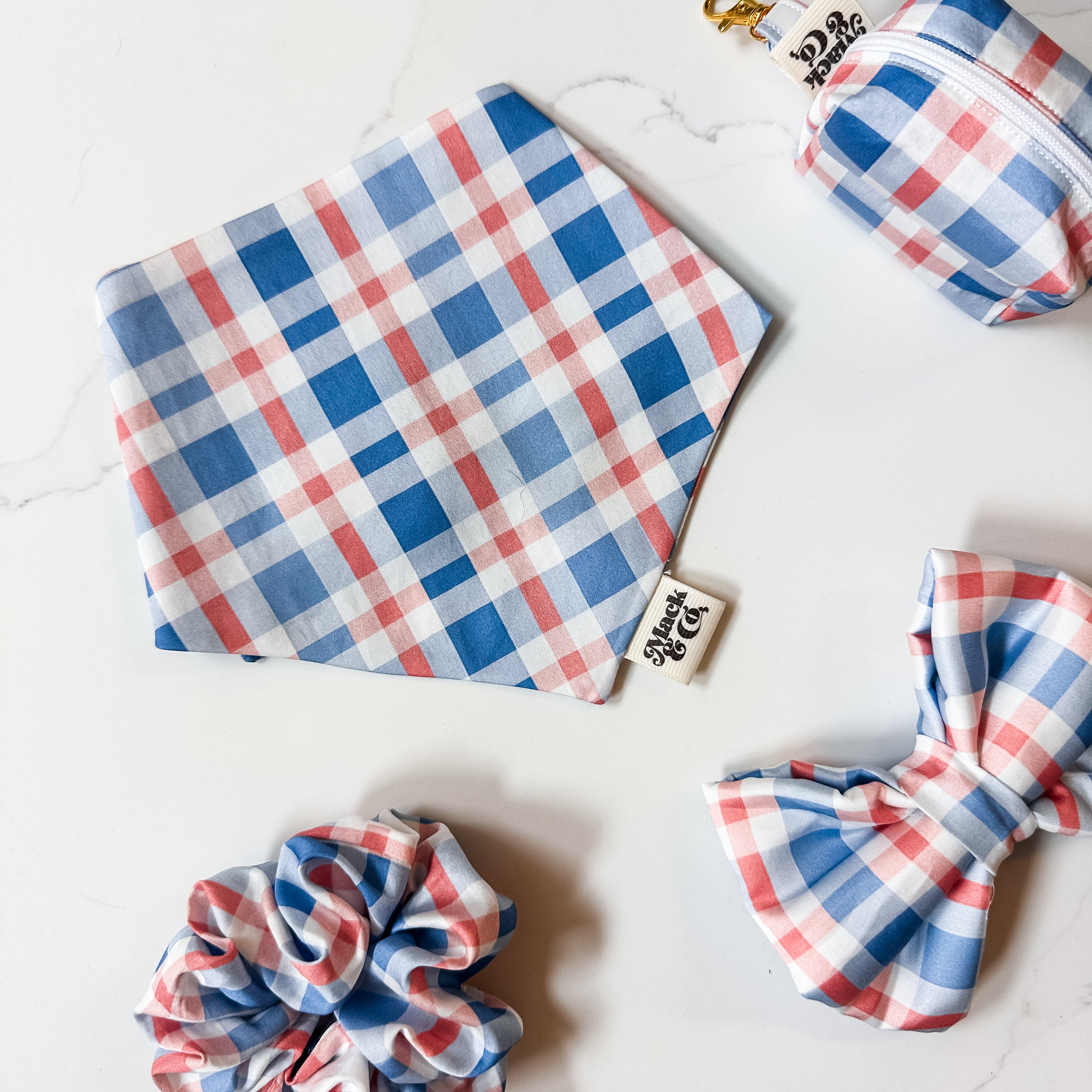 Patriotic Plaid Plush Bow