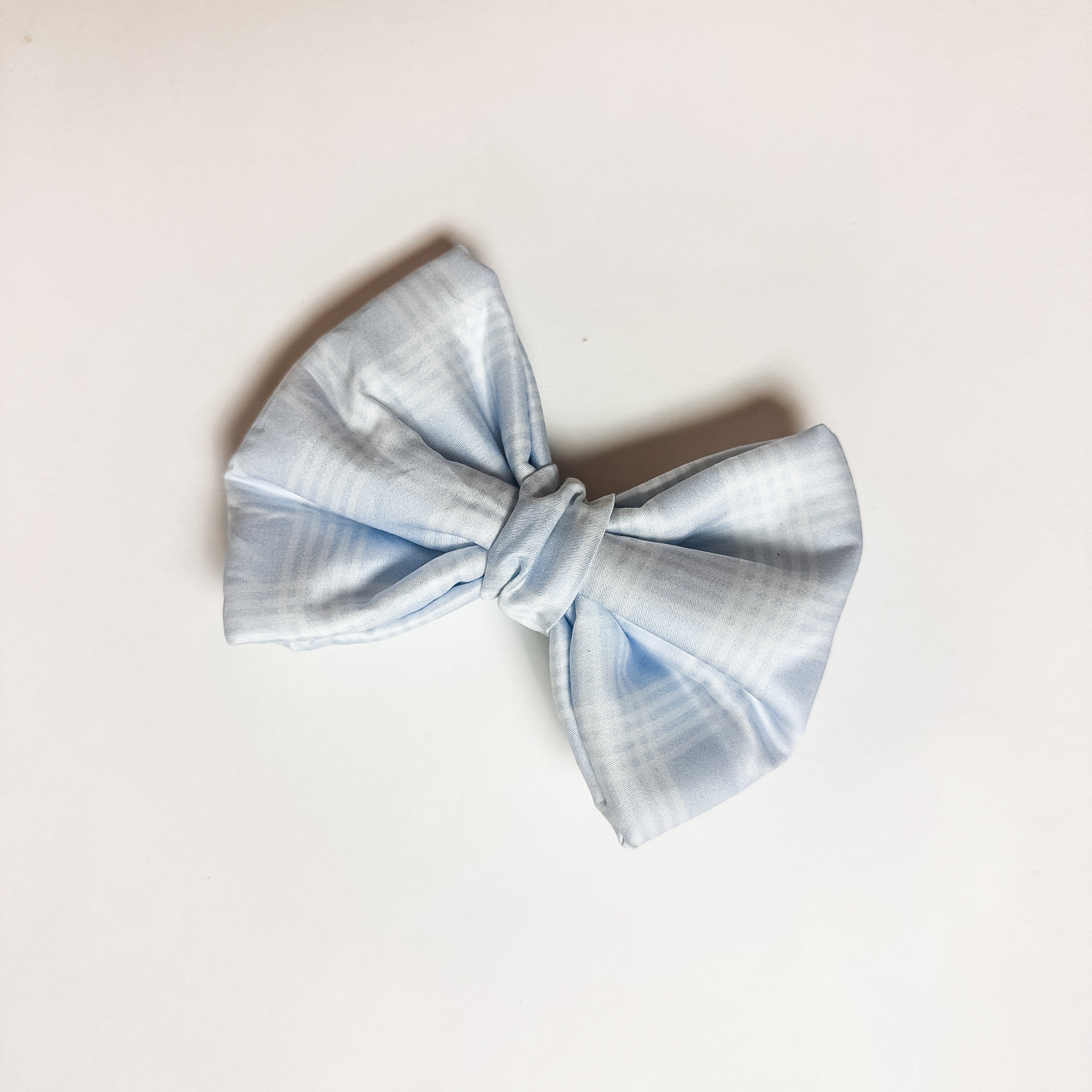 Ocean Plaid Plush Bow
