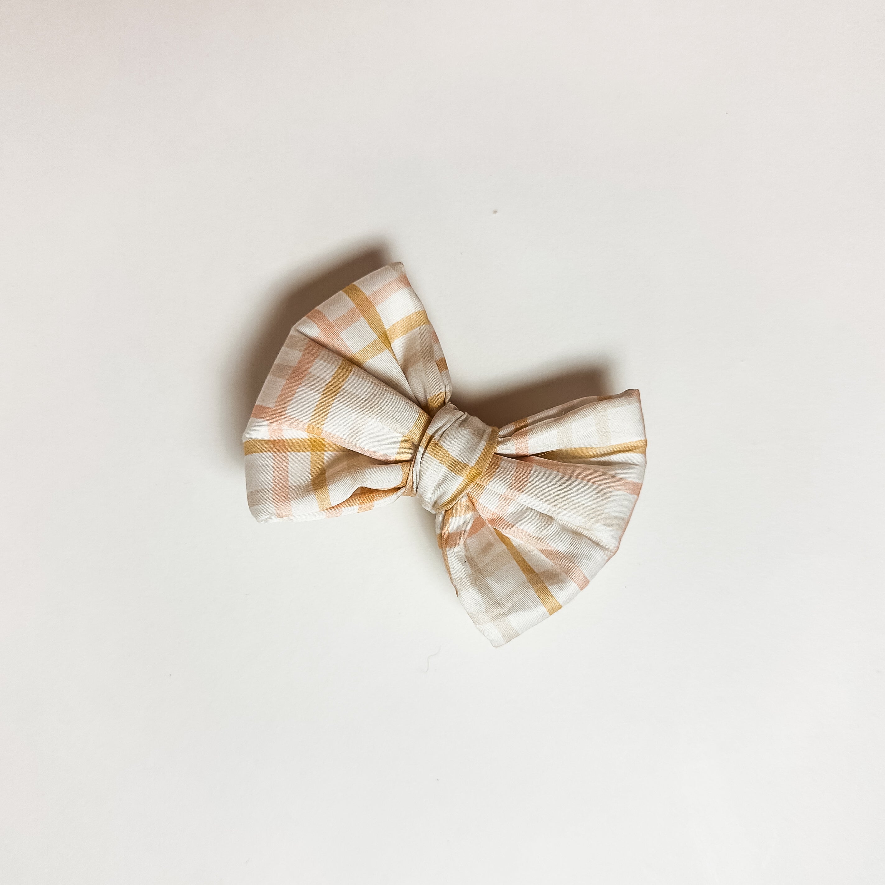 Sunset Plaid Plush Bow