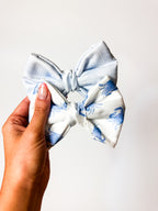 Ocean Plaid Plush Bow